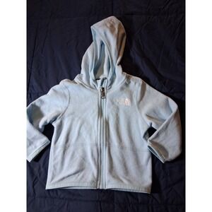 The North Face Infant Fleece Hoodie Zip Up Size 6-12 Months Baby Blue
